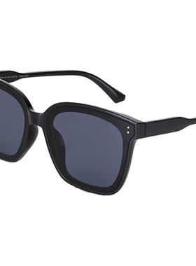 JINS睛姿太阳镜大框修颜男女同款白色墨镜防紫外线眼镜LRF24S231