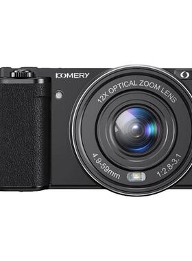 Komery W6入门级微单便携女生相机高清12倍光学变焦学生旅游vlog