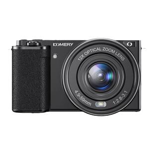 Komery W6入门级微单便携女生相机高清12倍光学变焦学生旅游vlog