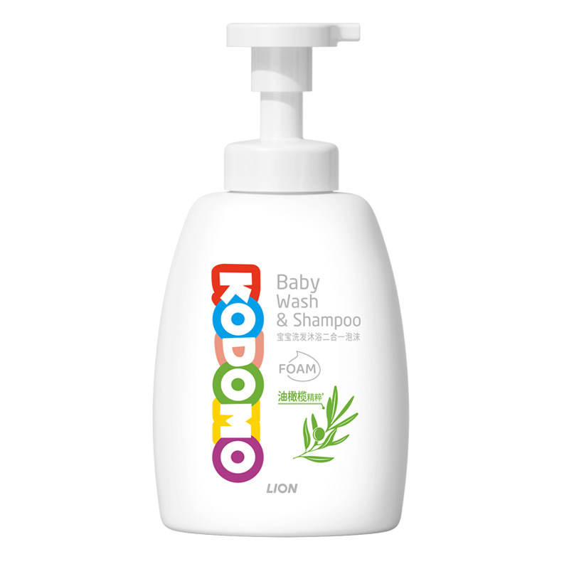 狮王KODOMO小狮王宝宝儿童洗发水沐浴露二合一泡沫500ml