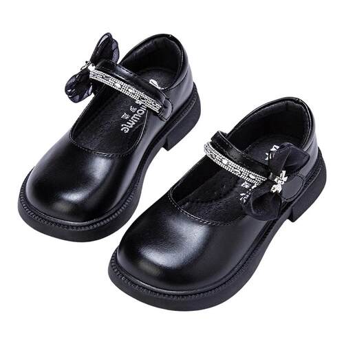 富罗迷公主鞋女童皮鞋2026秋季新款女款洋气软底宝宝女孩黑色单鞋