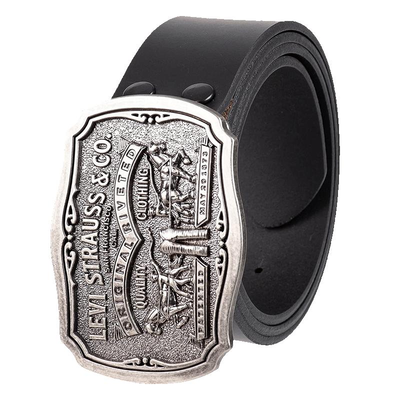 Levi’s金属头复古潮酷挂钩皮带