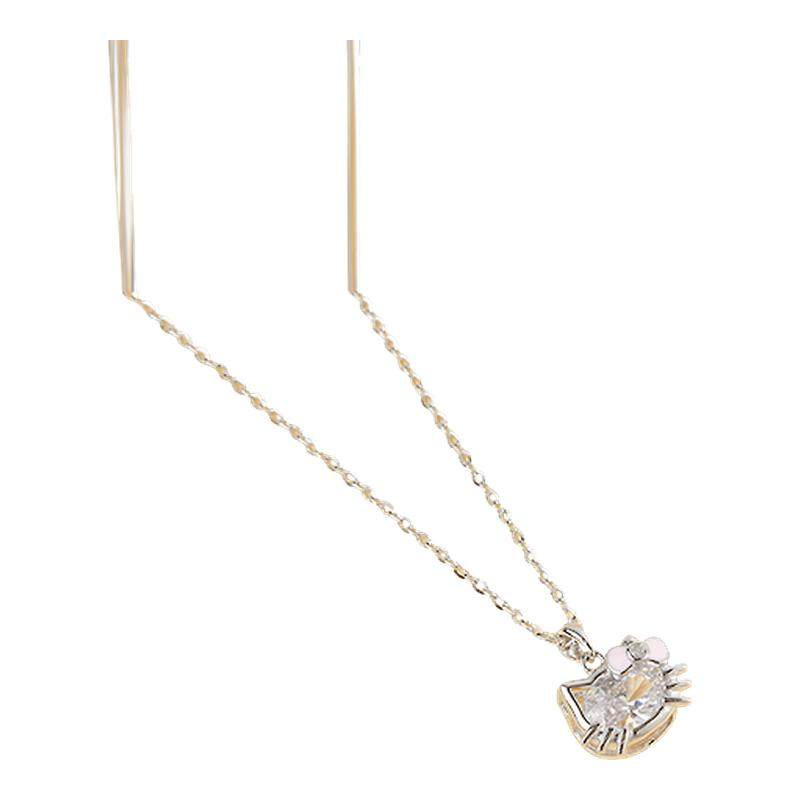 三福925银闪闪猫猫短项链单条 个性气质首饰配饰链条850499,饰品/流行首饰/时尚饰品新,银饰项链,淘宝优惠券,粉丝福利购,淘宝优惠卷