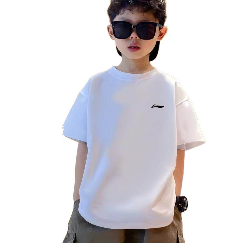 李宁儿童速干t恤2026新款夏季男孩半袖清凉透气运动男童短袖夏装