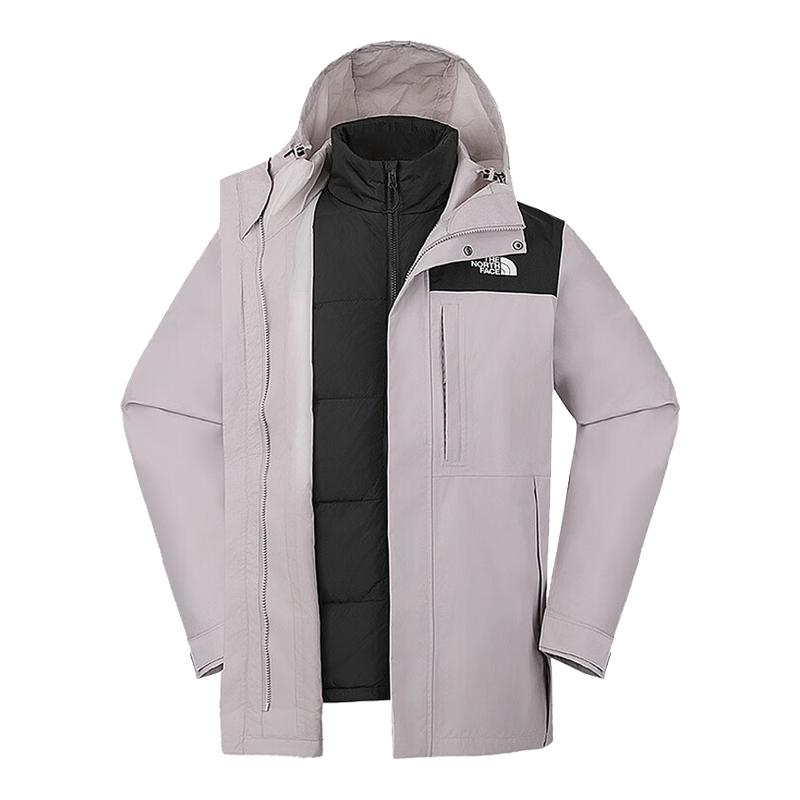 北面男款羽绒内胆三合一冲锋衣