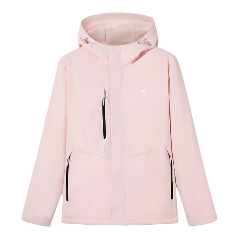 外套运动梭织连帽男女骆驼