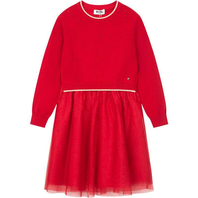 水孩儿女童连衣裙红拜年服假两件儿童裙子2026春秋新款大童新年装,童装/婴儿装/亲子装,连衣裙,淘宝优惠券,粉丝福利购,淘宝优惠卷