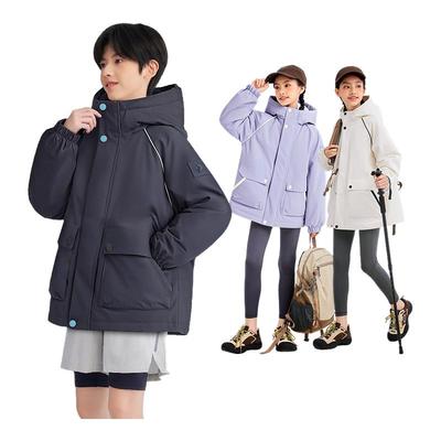 水孩儿儿童外套三防加绒秋冬装2025新品大童男童宝宝女童工装风衣