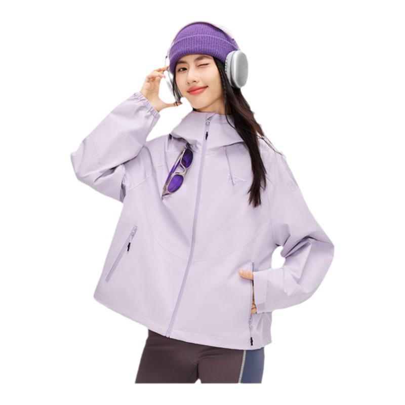 【山海】雪中飞25秋新款女士短款冲锋衣硬壳时尚连帽防水户外穿搭