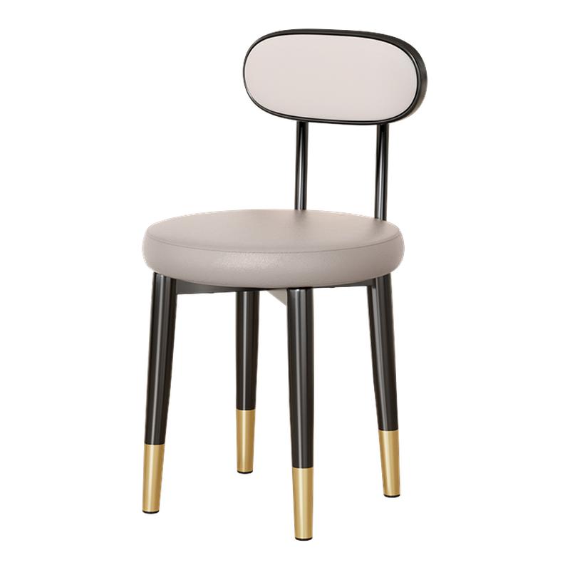 化妆凳轻奢高级感靠背凳子女生卧室梳妆凳小户型家用圆凳餐桌椅子