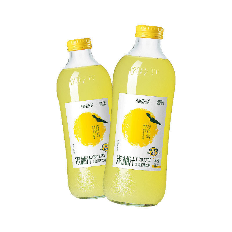 柚香谷宋柚汁双柚汁清爽解腻柚子汁常山胡柚果汁饮料整箱1kg*6瓶