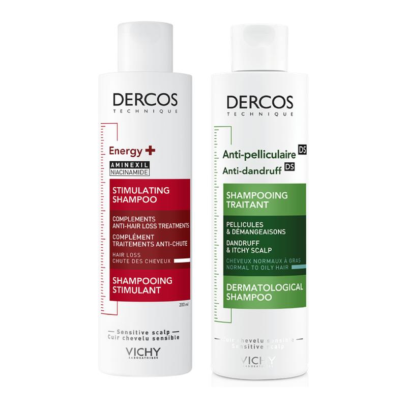 【海外正品】Vichy薇姿绿标红标洗发水液去屑控油蓬松修护男女士