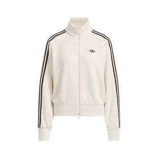 adidas阿迪达斯三叶草2026春女复古针织运动宽松夹克外套 KQ5490