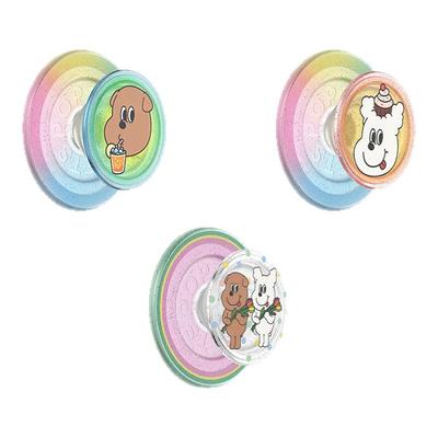 【夏日友达号】PopSockets x 1107吐舌小狗泡泡骚新款磁吸手机气囊支架圆啪嗒 小狗 波点 条纹 彩虹 夏天