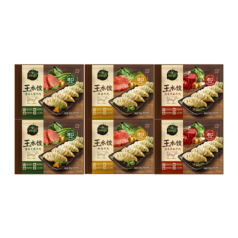 韩国bibigo必品阁王饺子300g*6袋