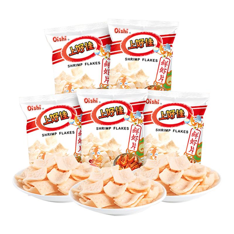 上好佳80g*5办公室休闲鲜虾片