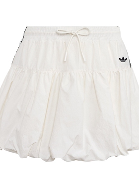 adidas阿迪达斯三叶草2026夏女休闲运动短裙泡泡裙半身裙 KU4774
