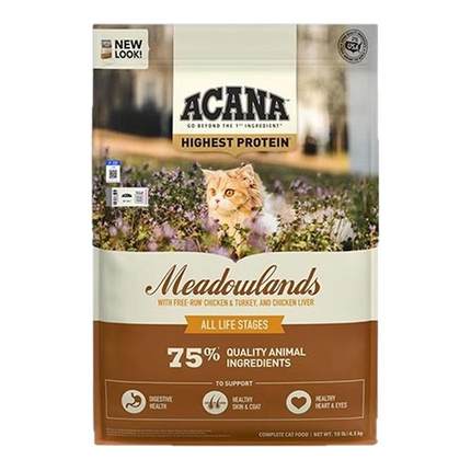 【百亿补贴】ACANA/爱肯拿牧场盛宴猫粮成幼猫鸡肉进口猫粮4.5kg
