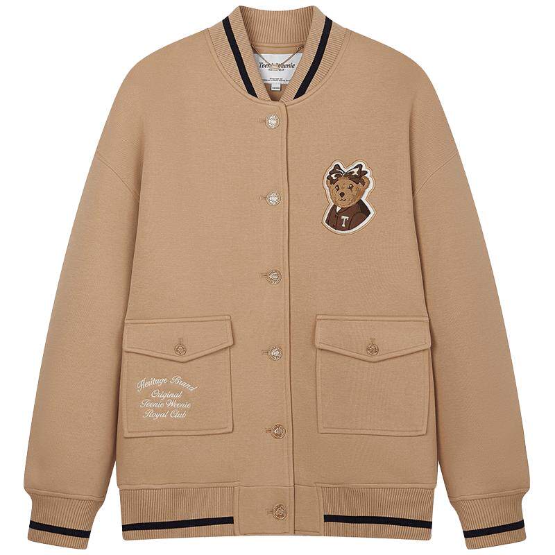 TeenieWeenie小熊奥莱冬装学院风棒球服卫衣开衫外套宽松