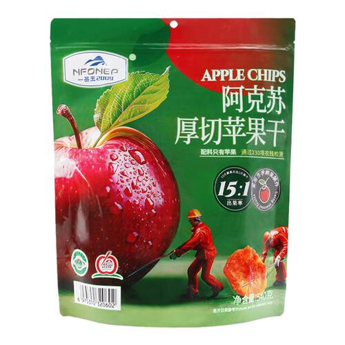 盒马优选 一品玉 阿克苏厚切苹果干540g新疆特产蜜饯果干独立小袋