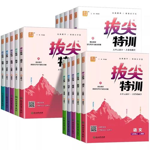 2025新版初中拔尖特训七八九年级上下册语文数学英语物理化学人教版北师教材同步专项培优练习册初一二三尖子生学案真题训练