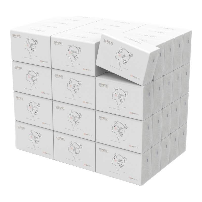 桔子姑娘中包6/24包380张5层加厚76抽奢柔纸巾整箱批母婴适用U,洗护清洁剂/卫生巾/纸/香薰,抽纸,淘宝优惠券,粉丝福利购,淘宝优惠卷