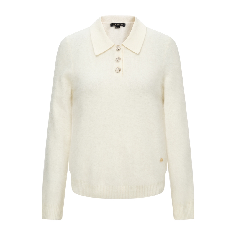 Scofield女装典雅Polo领针织衫