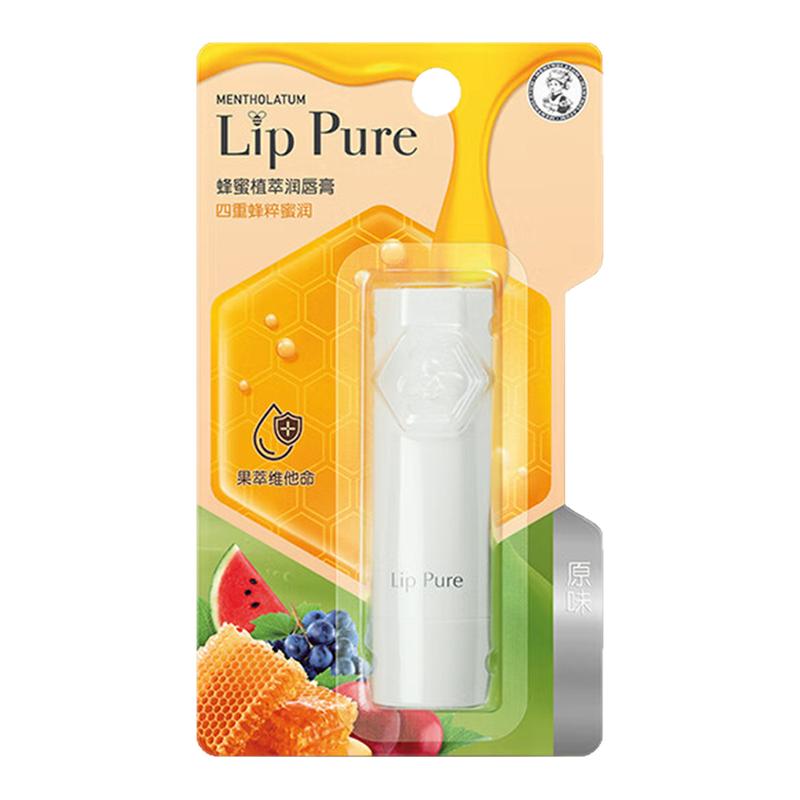 曼秀雷敦蜂蜜植萃小蜜油润唇膏女保湿滋润补水口红打底去死皮4g正
