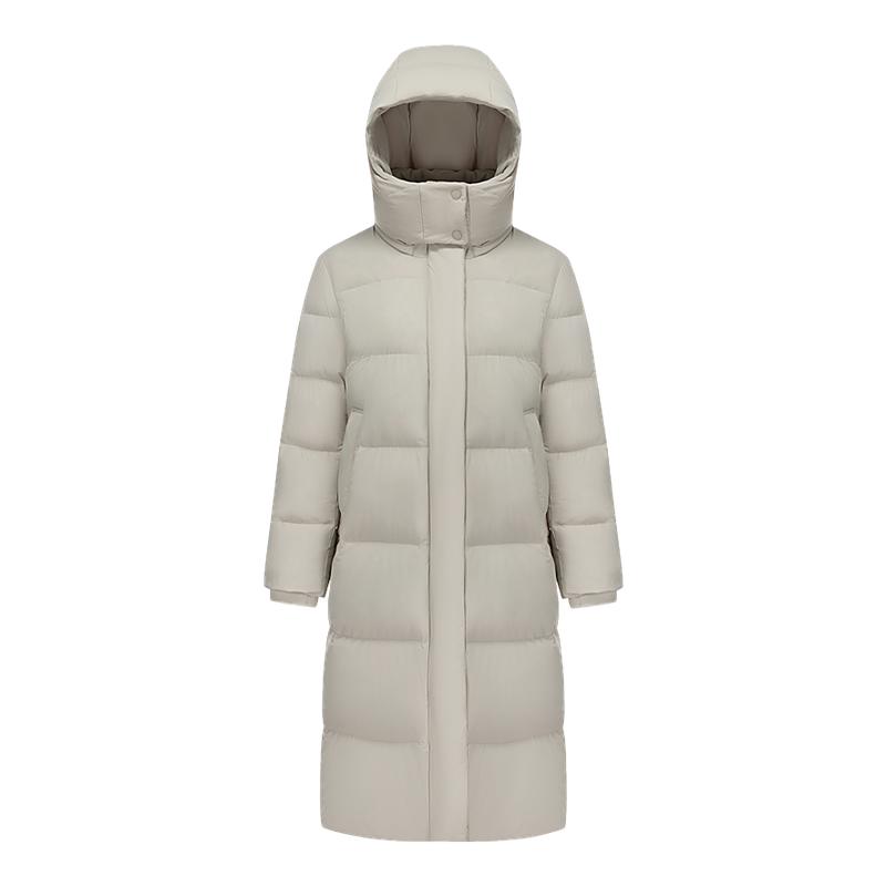 波司登休闲可脱卸帽长款羽绒服