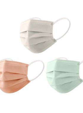 可孚莫兰迪色医用外科口罩一次性医疗女高颜值绿色新款男潮款透气