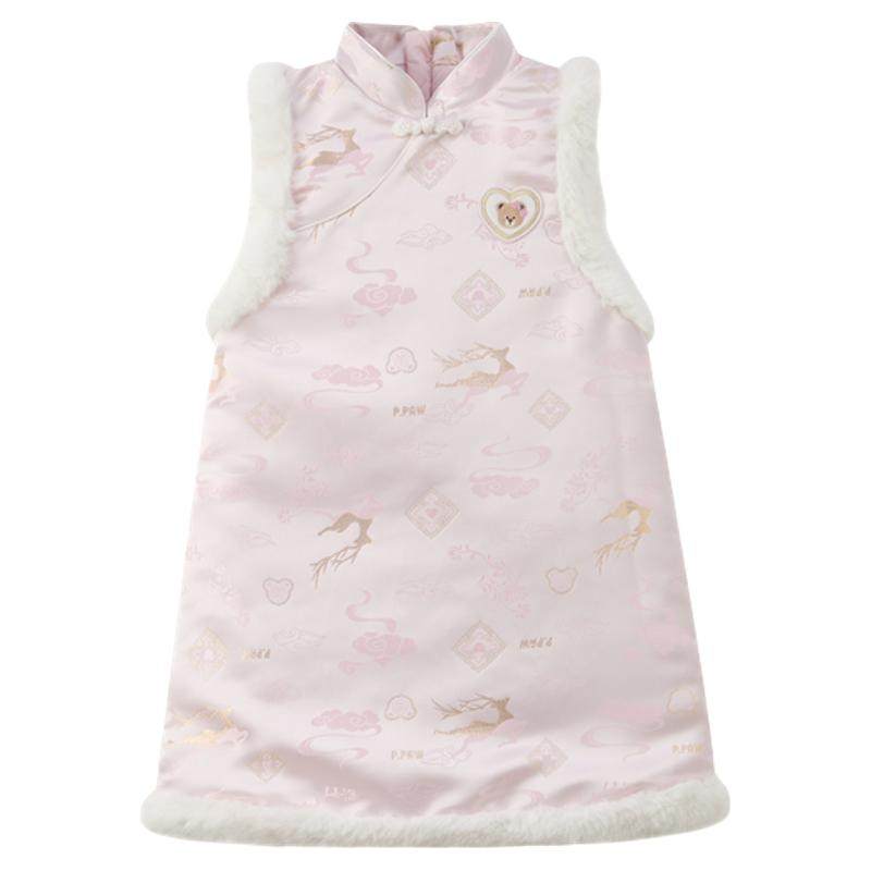 【新年】PawinPaw卡通小熊童装26年新款新中式女童连衣裙拜年服,童装/婴儿装/亲子装,连衣裙,淘宝优惠券,粉丝福利购,淘宝优惠卷