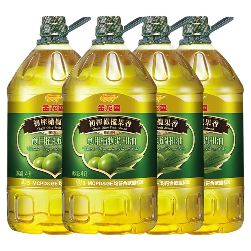 金龙鱼初榨橄榄果香调和油含特级初榨橄榄油非转基因家用食用油