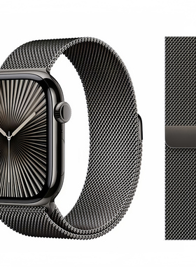 适用apple watch11/10表带iwatch9/87/6/5/4/3代se/s5/s4不锈钢s10金属苹果s7磁吸男女款s11手表带智能S6配件