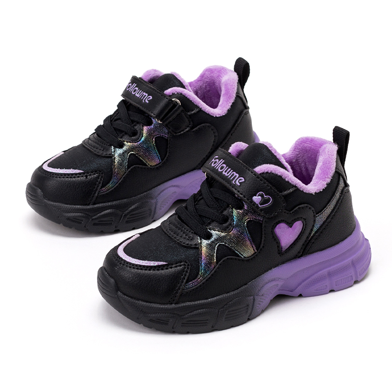 富罗迷女童运动鞋儿童鞋子秋冬季新款软底轻便青少年女孩跑步棉鞋