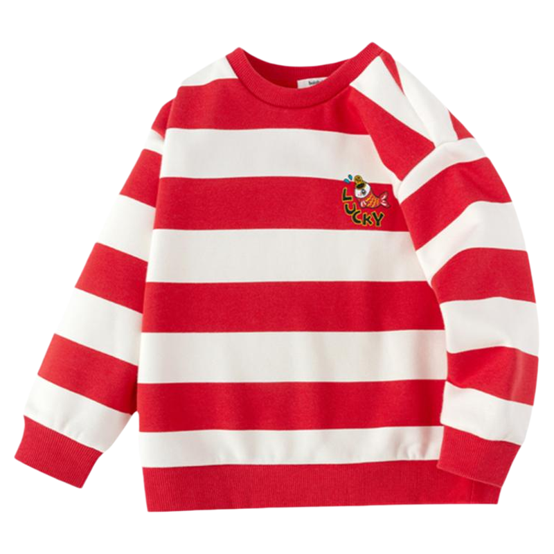 巴拉巴拉男童加绒卫衣红色宝宝条纹打底衫儿童上衣秋冬新款童装潮,童装/婴儿装/亲子装,卫衣/绒衫,淘宝优惠券,粉丝福利购,淘宝优惠卷