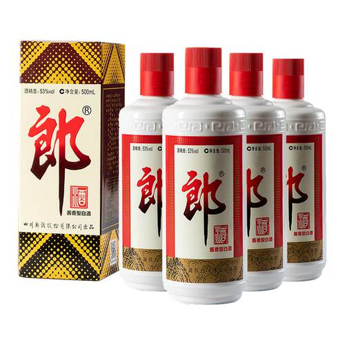 【热销爆款】郎酒郎牌郎酒53度 500ml 酱香型白酒礼高档 四瓶装