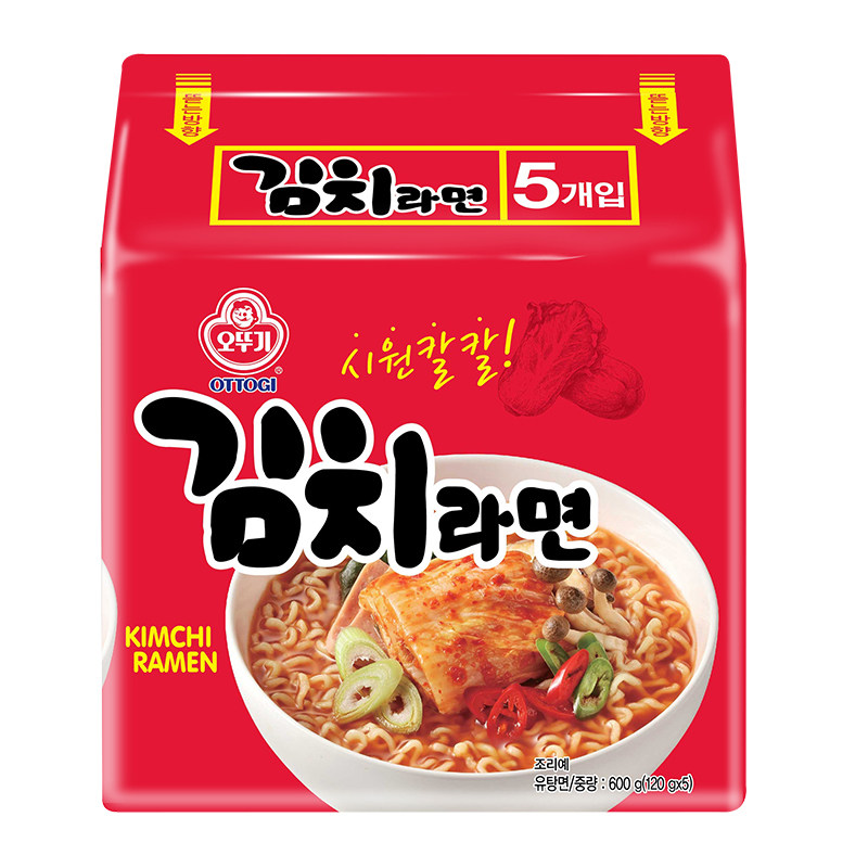 韩国不倒翁泡菜拉面连包120g*5包 OTTOGI/OTOKI原装进口速食泡面,粮油调味/速食/干货/烘焙,冲泡方便面/拉面/面皮,淘宝优惠券,粉丝福利购,淘宝优惠卷
