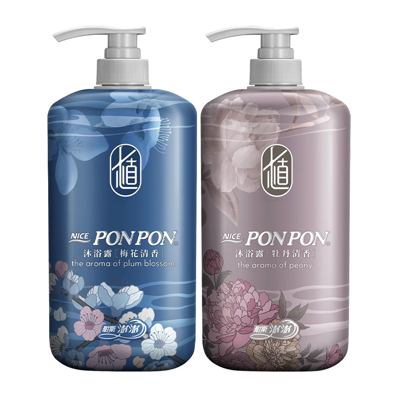 澎澎沐浴露耐斯澎澎蓬蓬七植梅花留香沐浴乳官方旗舰店男女士正品