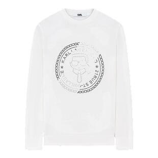 KARL LAGERFELD卡尔拉格斐2023秋季新款钉珠羊毛衫老佛爷