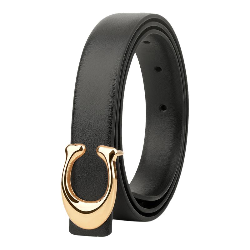 袋鼠皮带女士真皮针扣腰带2025新款牛仔牛皮裤腰带时尚复古休闲