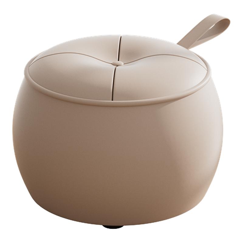 小凳子家用入户门口换鞋圆坐墩轻奢简约创意沙发凳客厅实木皮凳子