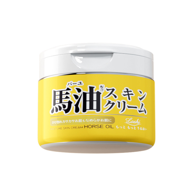 马油面霜日本Loshi保湿润肤女身体乳霜220g大罐装正品官方旗舰店