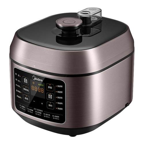 美的电压力锅家用0涂层不锈钢内胆电高压锅2025新款双胆电饭煲5升