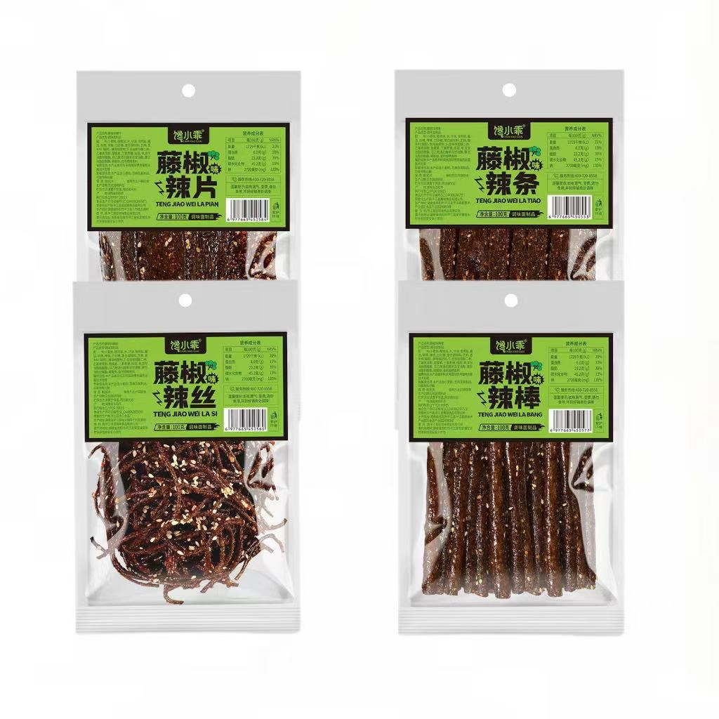 馋小乖藤椒辣条组合湖南特产麻辣条辣片辣丝辣棒网红解馋零食小吃