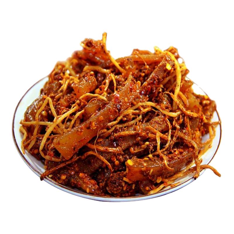 云南佤味柠檬牛皮麻辣牛皮菜根瓦味变态酸辣牛皮苤撇菜根特产小吃