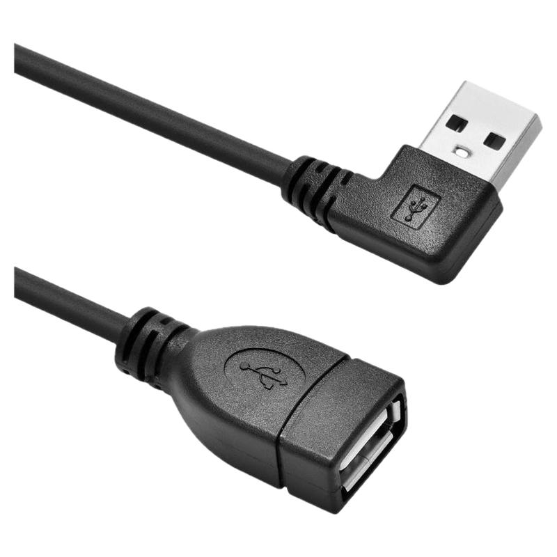 USB2.0延长线直角弯头公对母