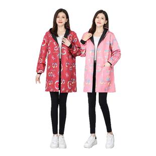 家用厨房做饭围裙冬季 成人防水加绒罩衣长袖 工作服外穿大褂男女款