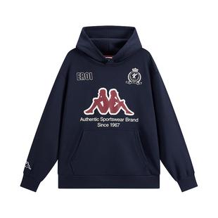 百搭复古纯棉针织连帽套头衫 新款 K0F72MT04 2025冬季 Kappa卡帕男装