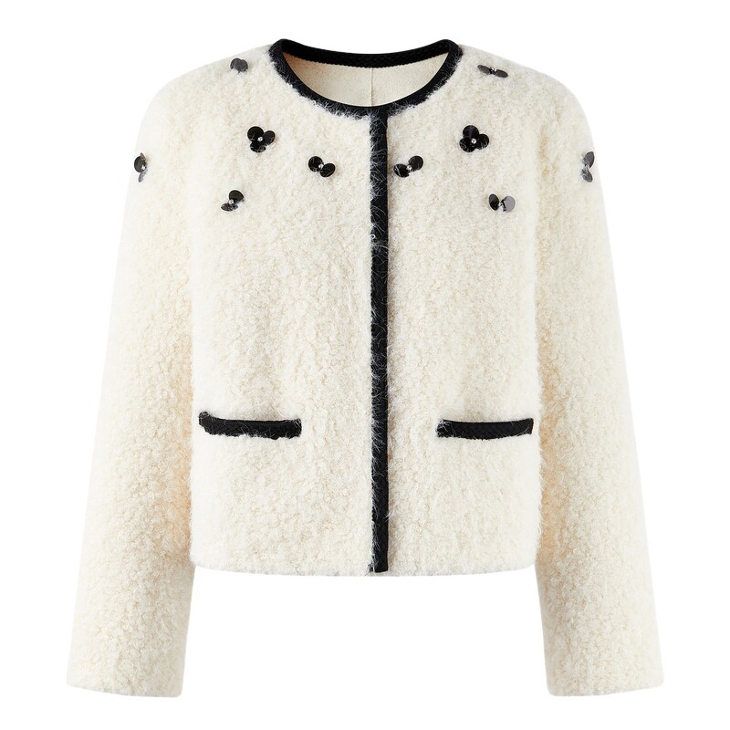 秋水伊人千金风手工钉珠仿皮草