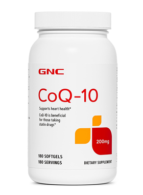 GNC健安喜辅酶q10素保护心脏200mg180粒ql0软胶囊coq10进口保健品